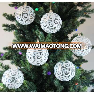 Hand Painted Christmas Ball  Plastic Xmas Ball Hanging Holiday Wedding Party Decoration