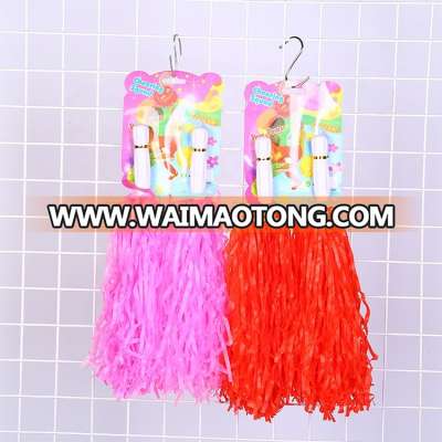 Wholesale 80g Metalic Cheerleader Cheering Pom Poms with Baton Handle